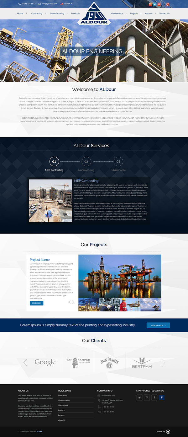 Custom Website Design for AlDour - Logo Design Deck