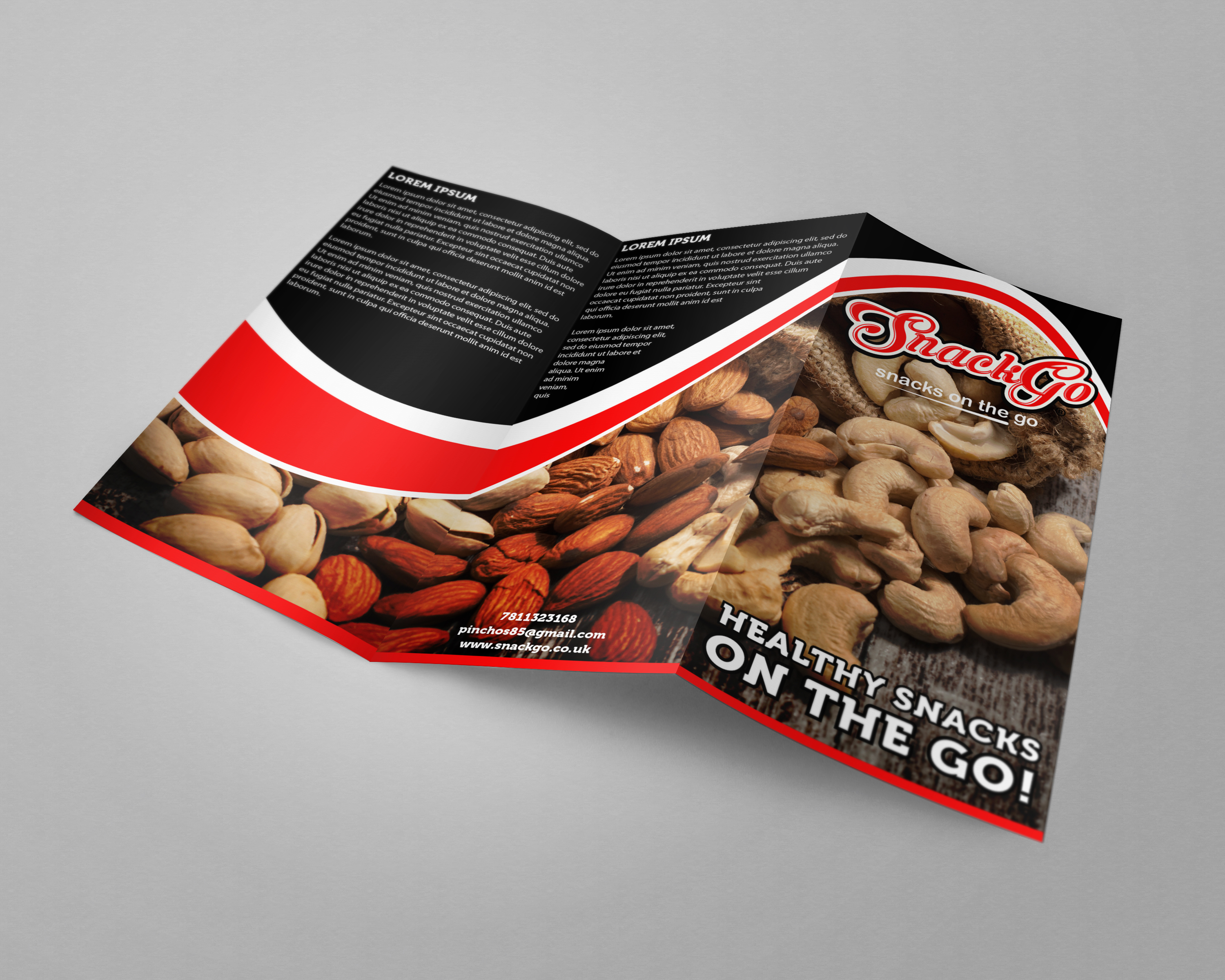 Custom Brochure Design for Snack Go - Logo Design Deck